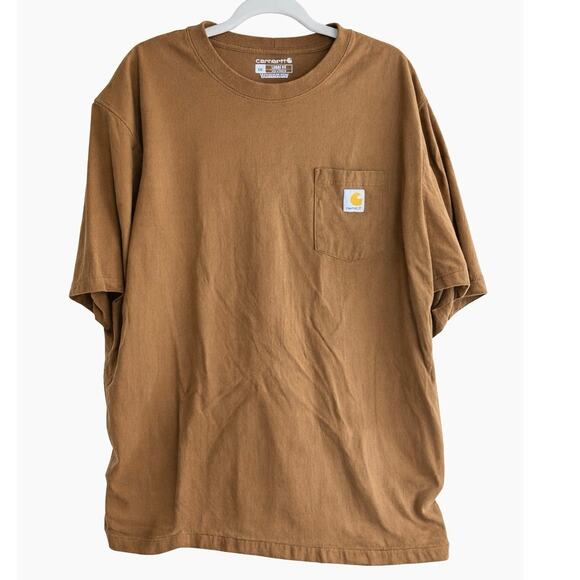 Carhartt Other - Carhartt Brown K87 Loose Fit Short Sleeve Pocket T-shirt Size 2XL